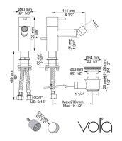 MEDIDAS MONOMANDO BIDE HV4 VOLA